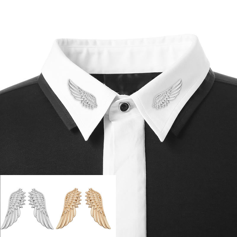 Retro Wings Brooch Gold Silver Shirt Accessories