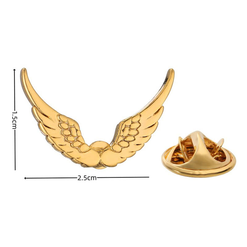 Retro Wings Brooch Gold Silver Shirt Accessories