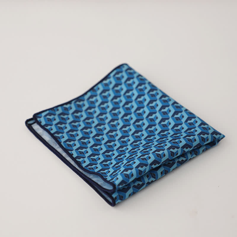 Men's Fnacy Abstract Geometrical Pattern Pocket Square