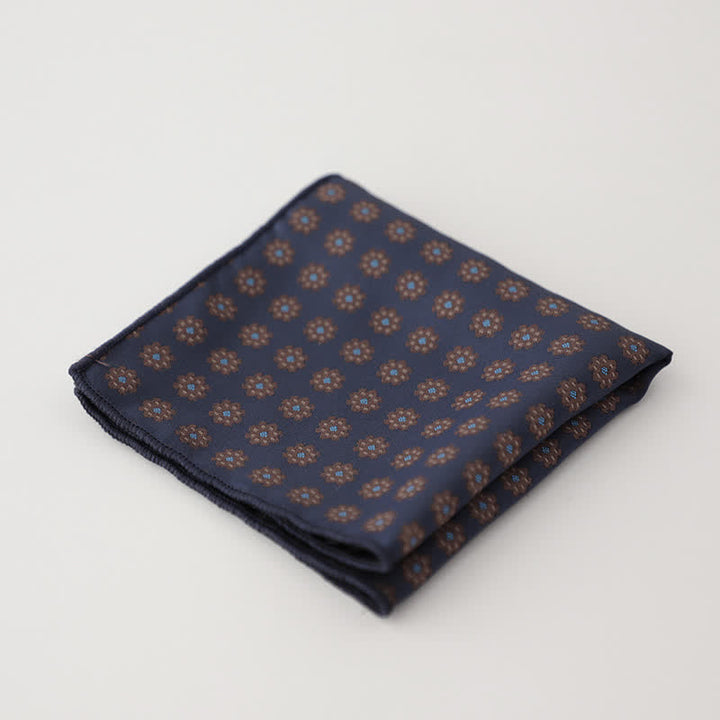 Men's Luxury Floral Motifs Jacquard Pocket Square