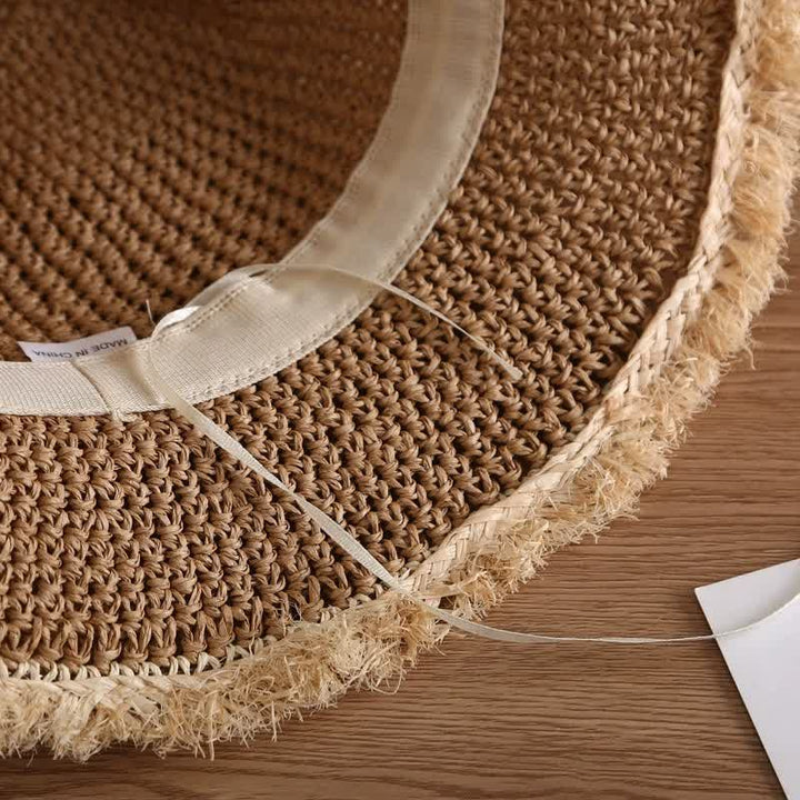 Women's Spring Summer Hat Floppy Foldable Straw Hat