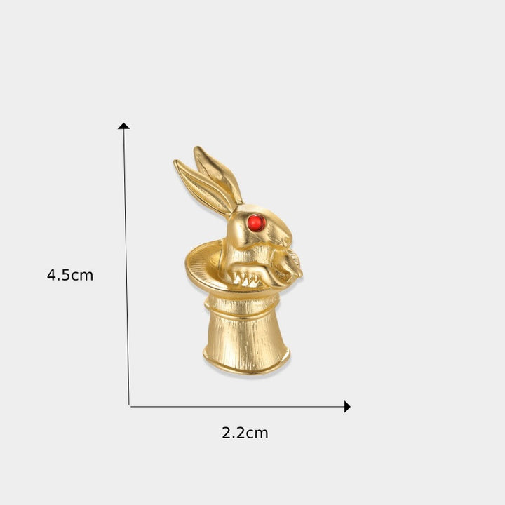Vintage Baby Rabbit Brooch Gold Shirt Accessories