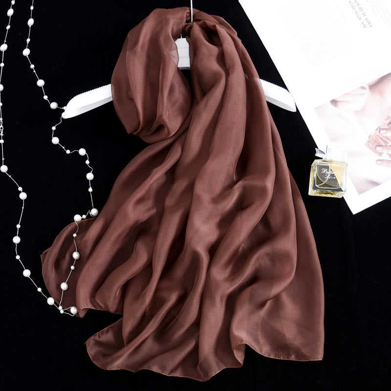 Summer Solid Color Sunscreen Thin Chiffon Scarf