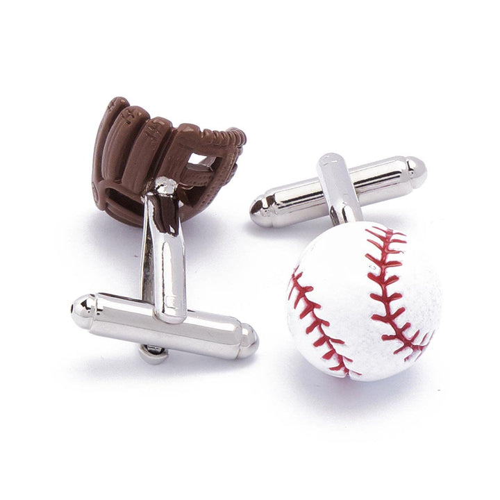 Men's 1 Pair Baseball Player Gloves Button Covers Set Cufflinks