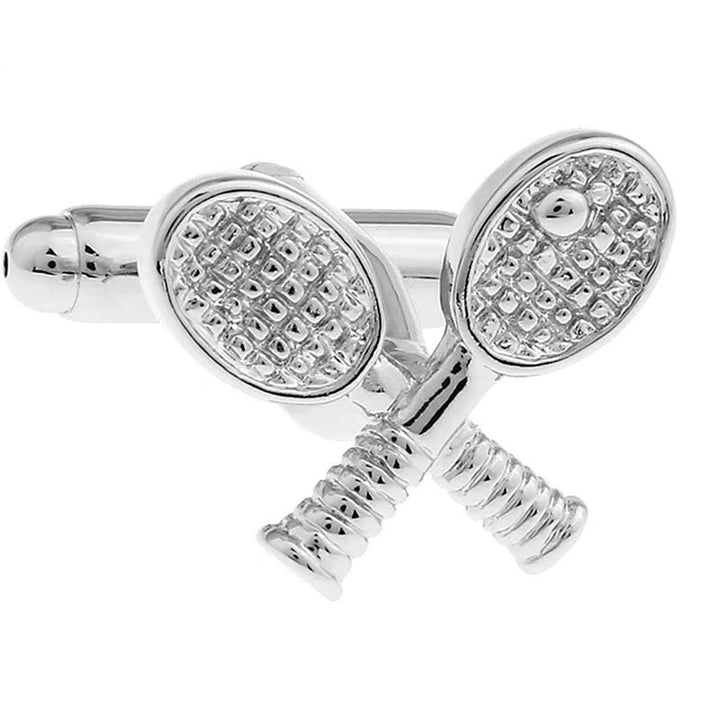 Men's 1 Pair Tennis Time Button Covers Set Cufflinks