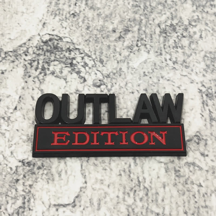 OUTLAW EDITION Metal Sticker Car Badge