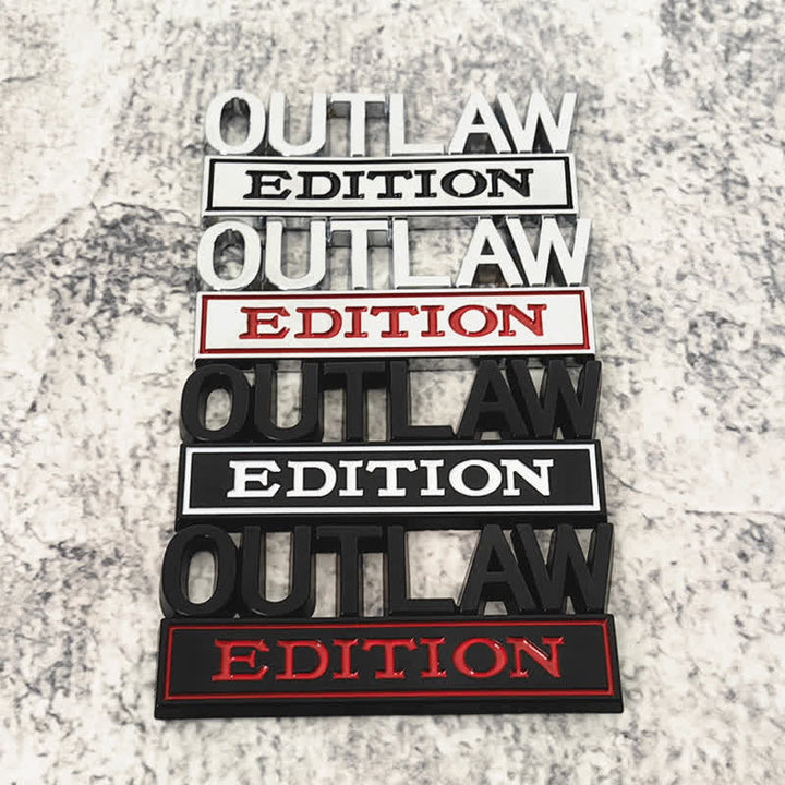 OUTLAW EDITION Metal Sticker Car Badge