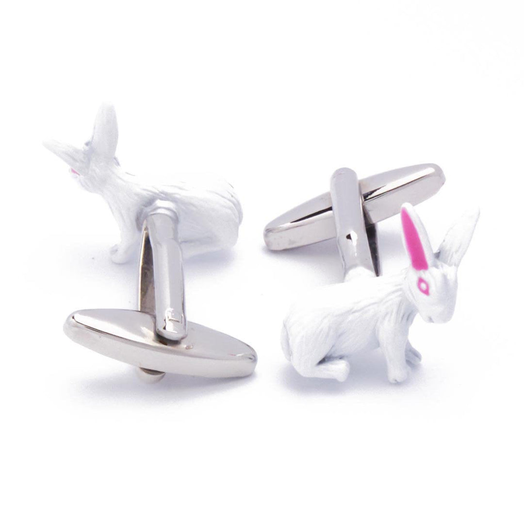 Men's 1 Pair Cute Bunny Button Covers Set Cufflinks - image 2