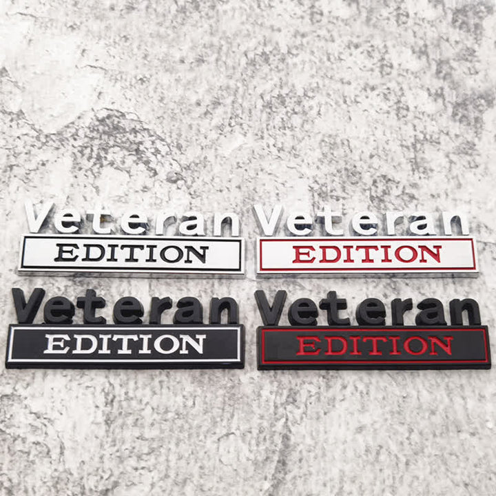 Veteran EDITION Metal Sticker Car Badge