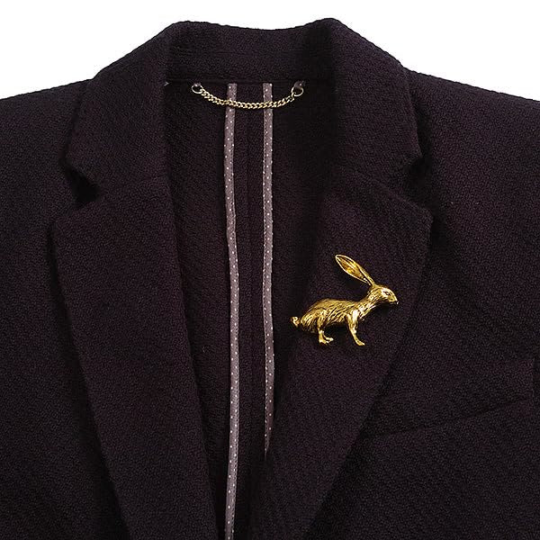 Baroque Angel Rabbit Brooch Gold Shirt Accessories