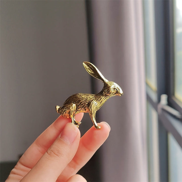 Baroque Angel Rabbit Brooch Gold Shirt Accessories