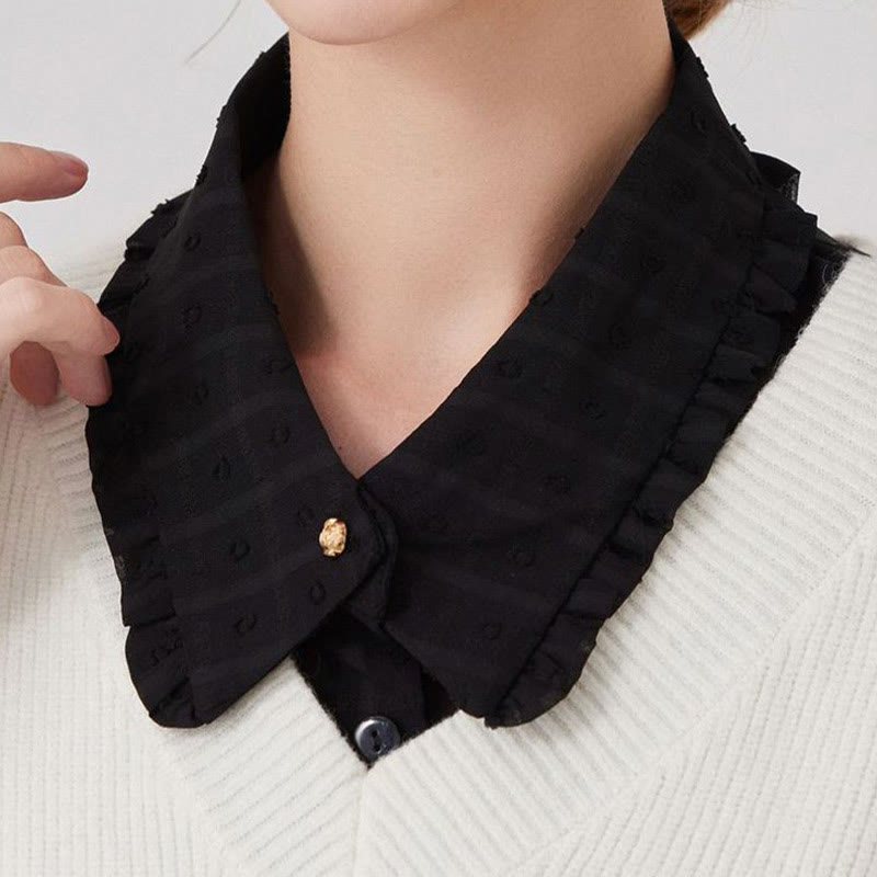 Petal lattice False Collar Detachable Half Shirt Blouse