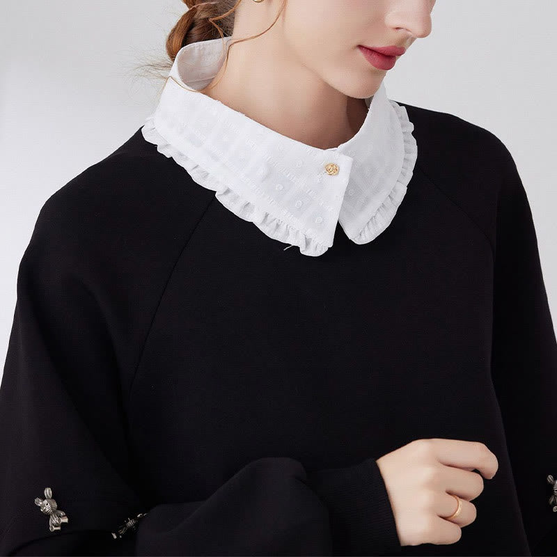 Petal lattice False Collar Detachable Half Shirt Blouse