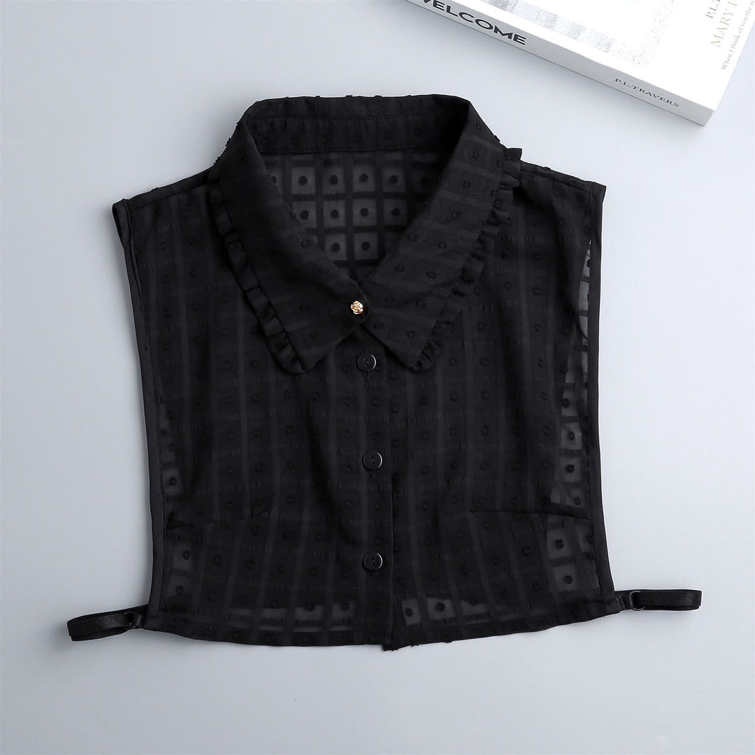 Petal lattice False Collar Detachable Half Shirt Blouse