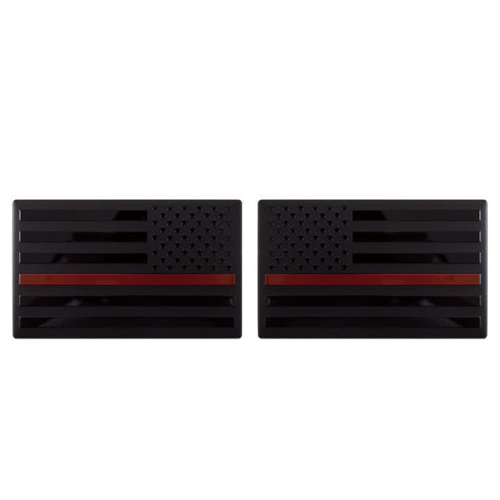 2Pcs American Flag Metal Sticker Car Badge