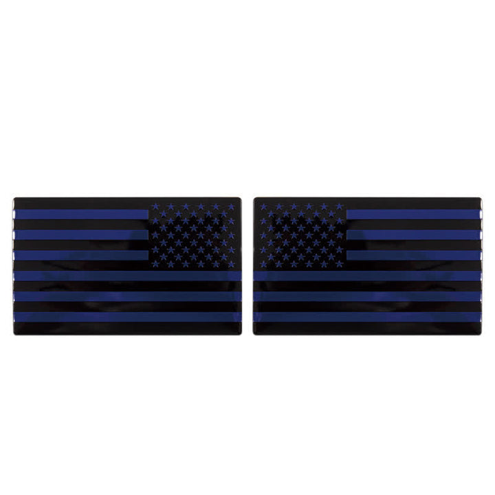 2Pcs American Flag Metal Sticker Car Badge