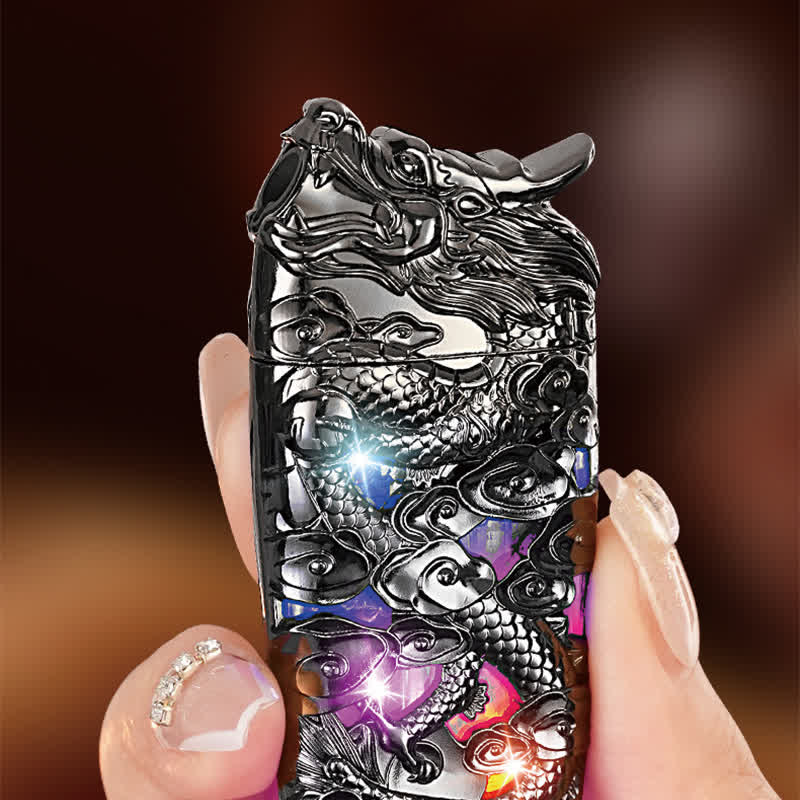 Cool Creative LED Flash Dragon Refillable Butane Lighter