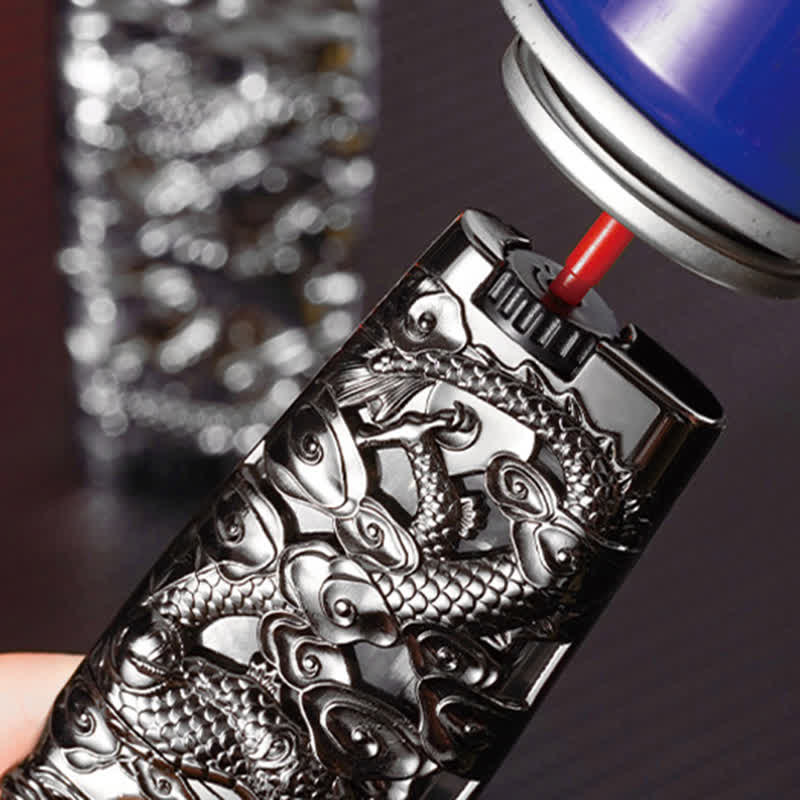 Cool Creative LED Flash Dragon Refillable Butane Lighter