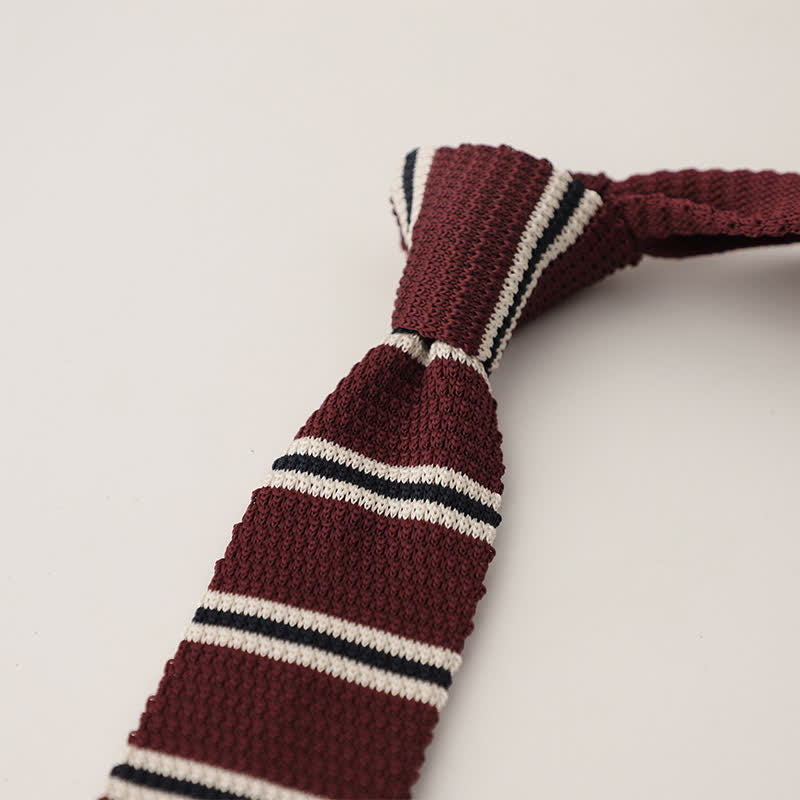 Men's Striped Narrow Suit Knitted Necktie