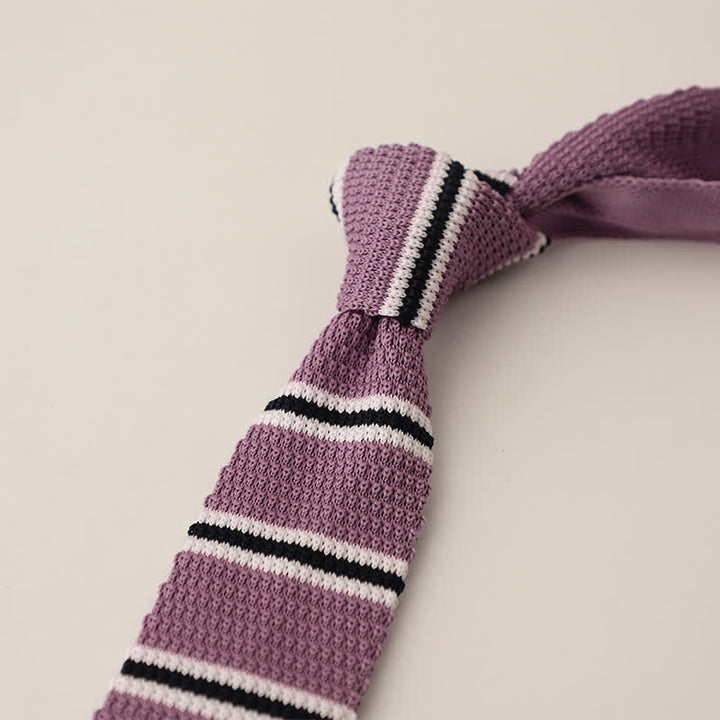 Men's Striped Narrow Suit Knitted Necktie