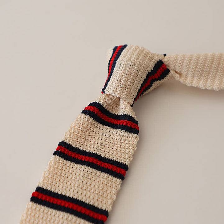 Men's Striped Narrow Suit Knitted Necktie