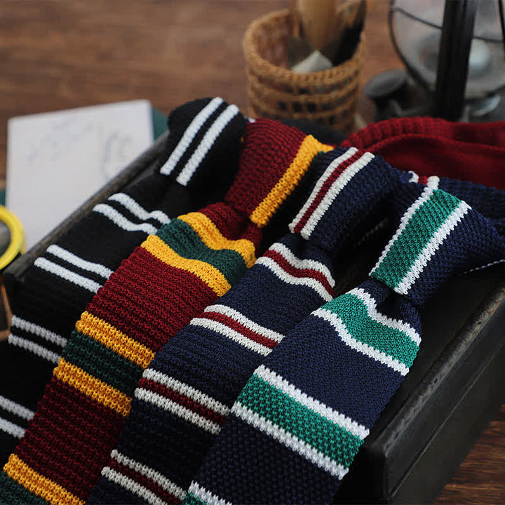 Men's Striped Narrow Suit Knitted Necktie