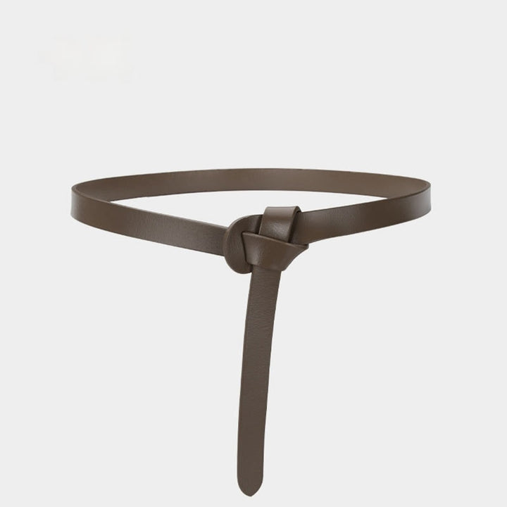 Classical Solid Color Knot Belt Decorative Leather Belt