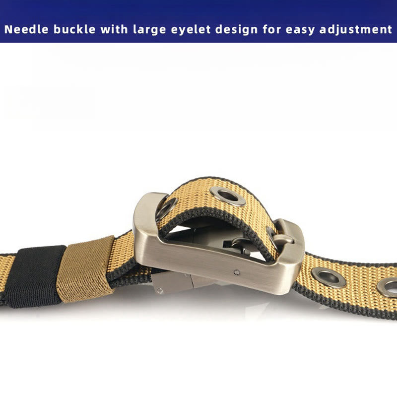 Men's Rotatable Alloy Buckle Belt Reversible Military Belt