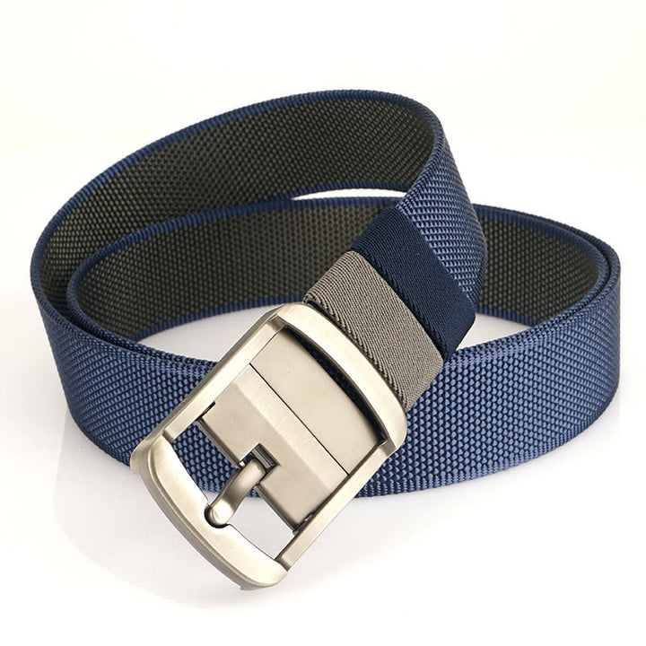 Men's Rotatable Buckle Belt Reversible Nylon Belt