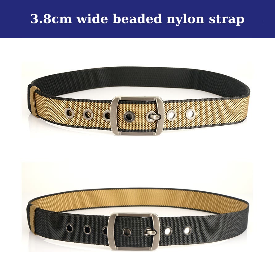 Men's Rotatable Alloy Buckle Belt Reversible Military Belt