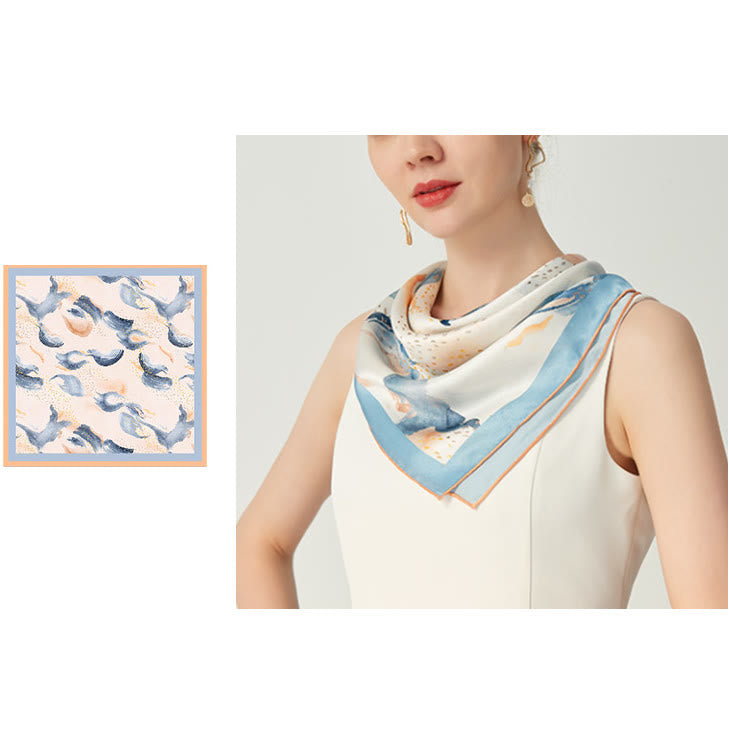 Women's Misty Cloud Spring Silk Thin Scarf