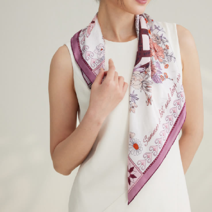 Women's Four Seasons Of Love Spring Silk Thin Scarf