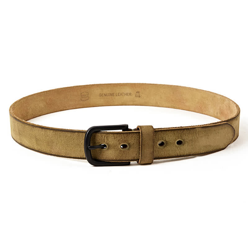 Men's Minimalist Style Dull Polish Leather Belt