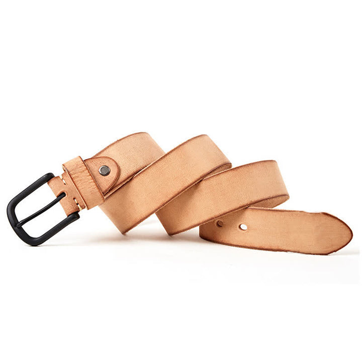 Men's Minimalist Style Dull Polish Leather Belt