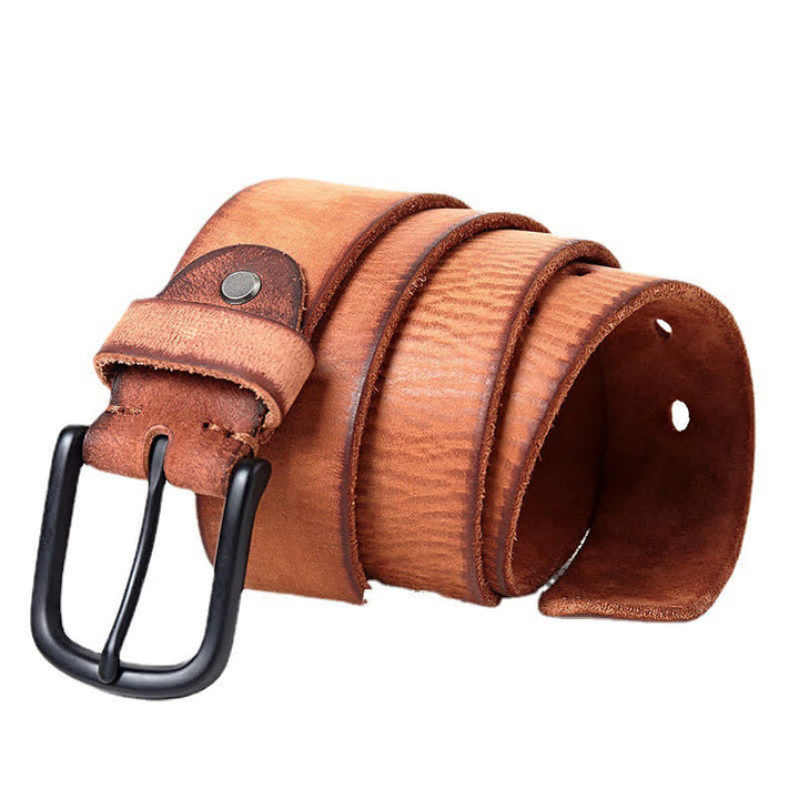 Men's Minimalist Style Dull Polish Leather Belt