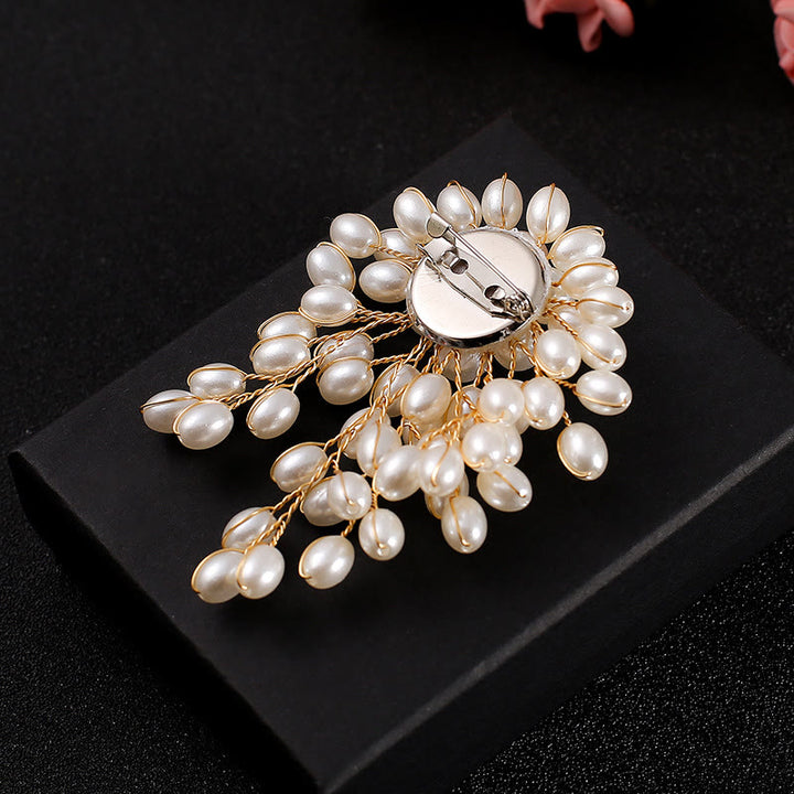 Elegant Imitation Pearl Brooch For Women Wedding Accessories