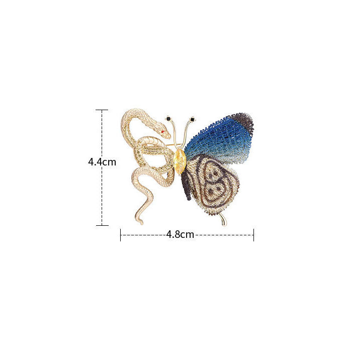 Snake And Butterfly Brooch Metal Shirt Accessories