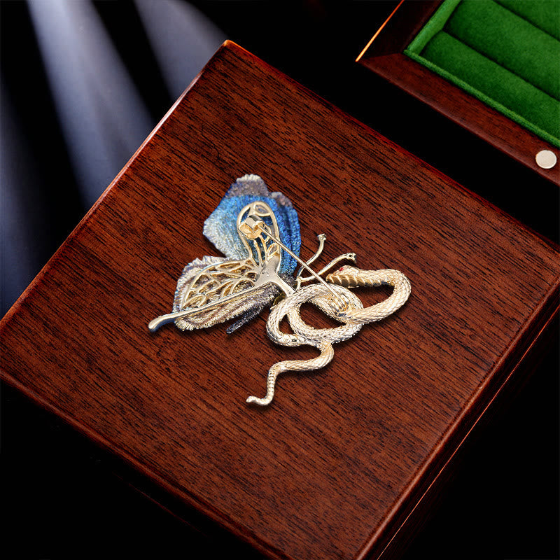 Snake And Butterfly Brooch Metal Shirt Accessories