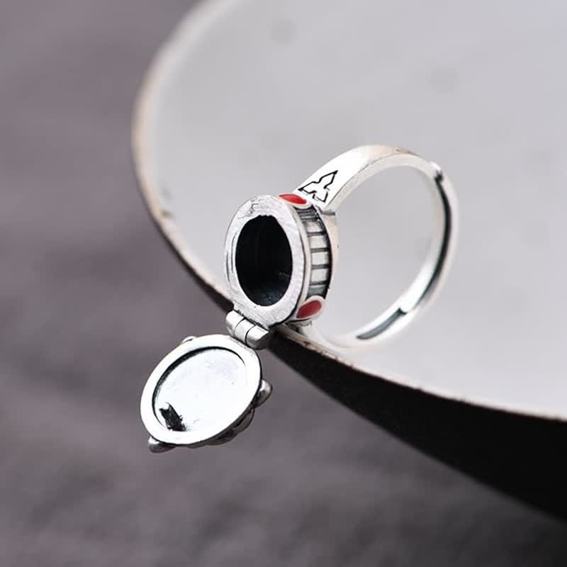 Rose Flower Adjustable Ring with Hidden Compartment - image 3