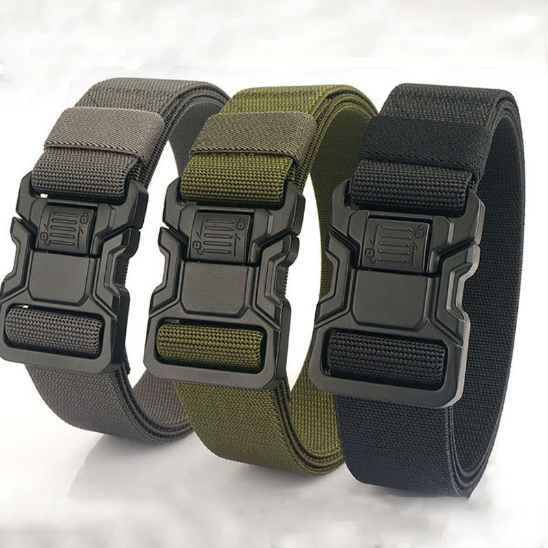 Men's Tactical Belt Elastic Quick Release Nylon Belt