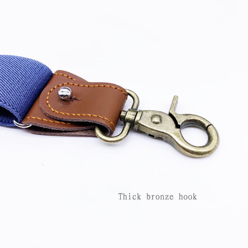 8Pcs Solid Color Combinable Buckle Adjustable Suspenders Set - image 13