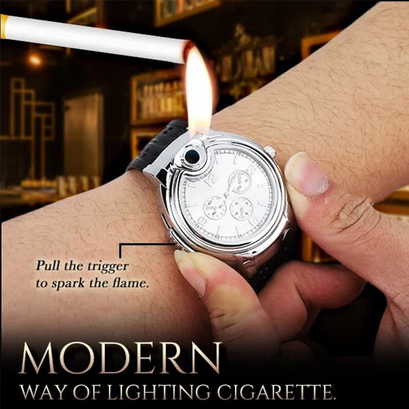 Luxurious Wrist Watch Refillable Butane Lighter