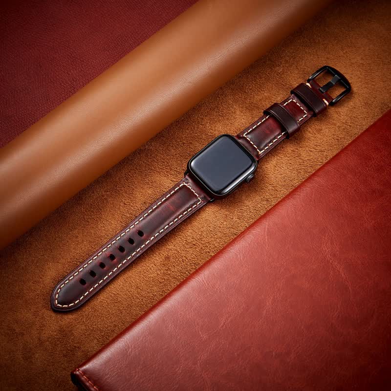 Classic Vintage Oil Wax Leather Watch Band