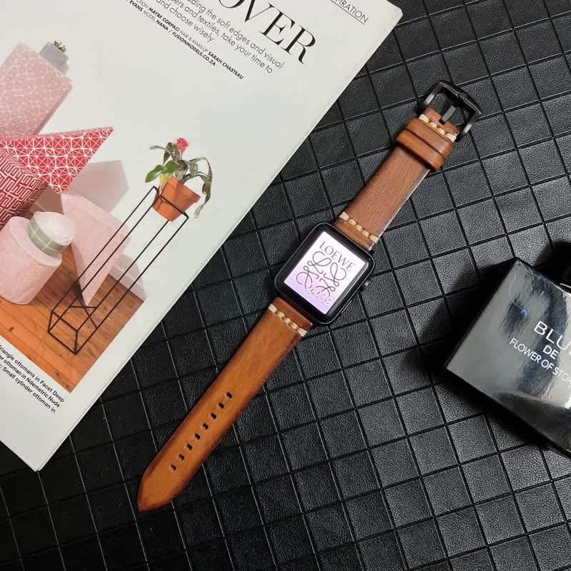 Elegant Subtle Genuine Leather Grain Watch Band