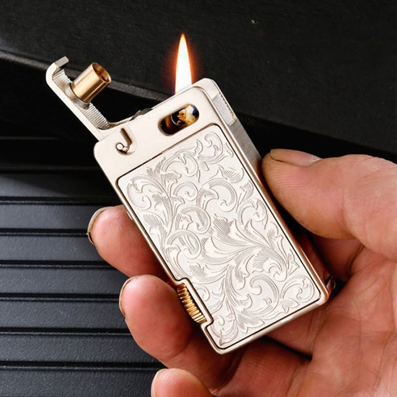 Creative One-touch Ignition Carving Refillable Kerosene Lighter