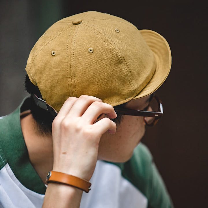 Men's Casual Denim Short Brim Octagonal Newsboy Beret Cap - image 8