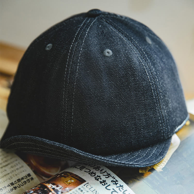Men's Casual Denim Short Brim Octagonal Newsboy Beret Cap - image 4