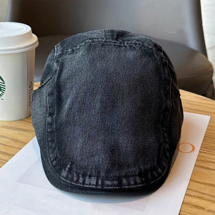 Classic Denim Adjustable Flat Cap Beret Cap - image 13