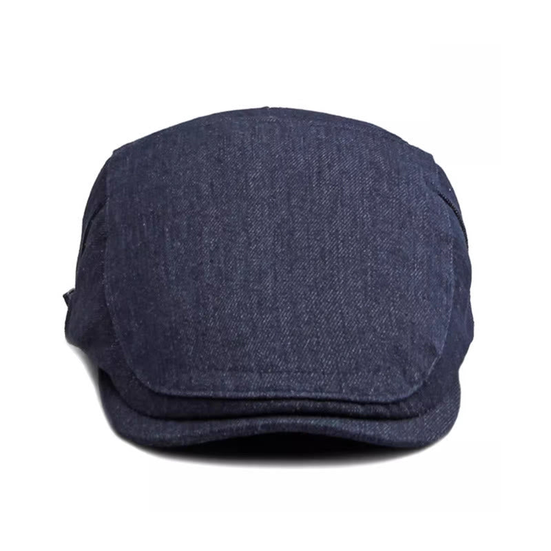 Classic Denim Adjustable Golf Flat Hat Beret Cap