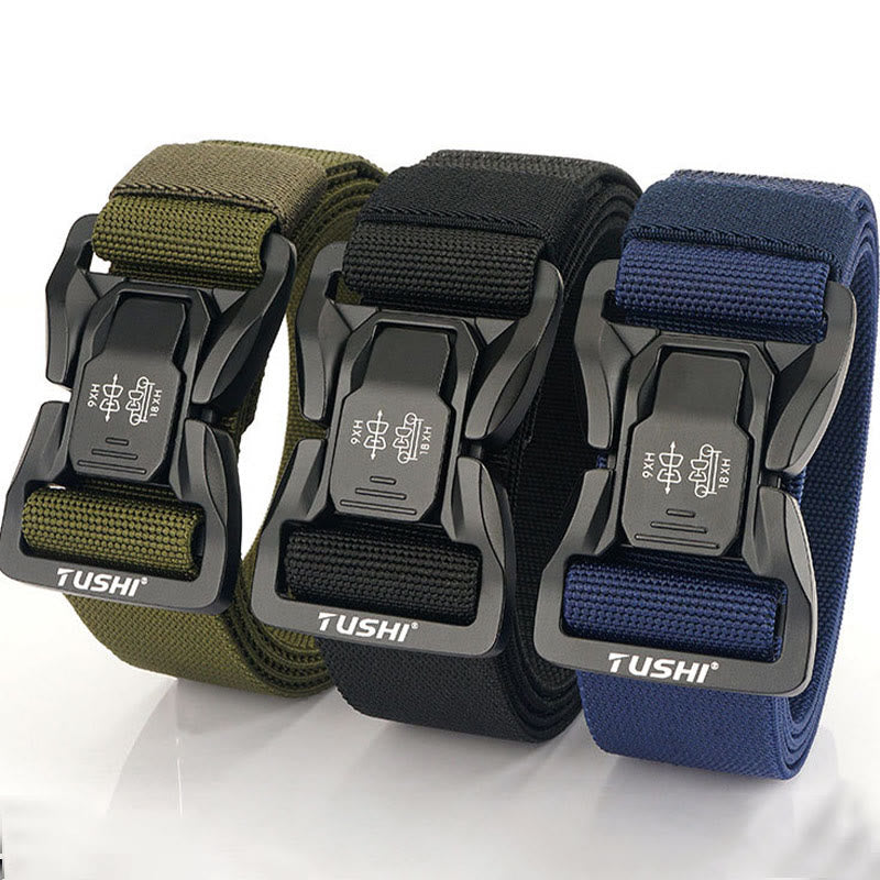 Men's Outdoor Tactical Belt Elastic Quick Release Waistband